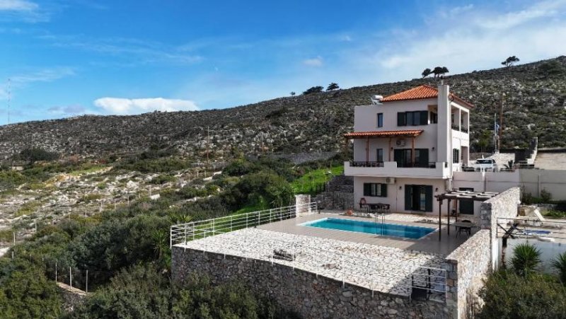 Kokkino Chorio MIT VIDEO - Kreta - Kokkino Chorio: Einzigartige Villa mit Pool, Berg- und Meerblick bei der Koutalas Beach Haus kaufen